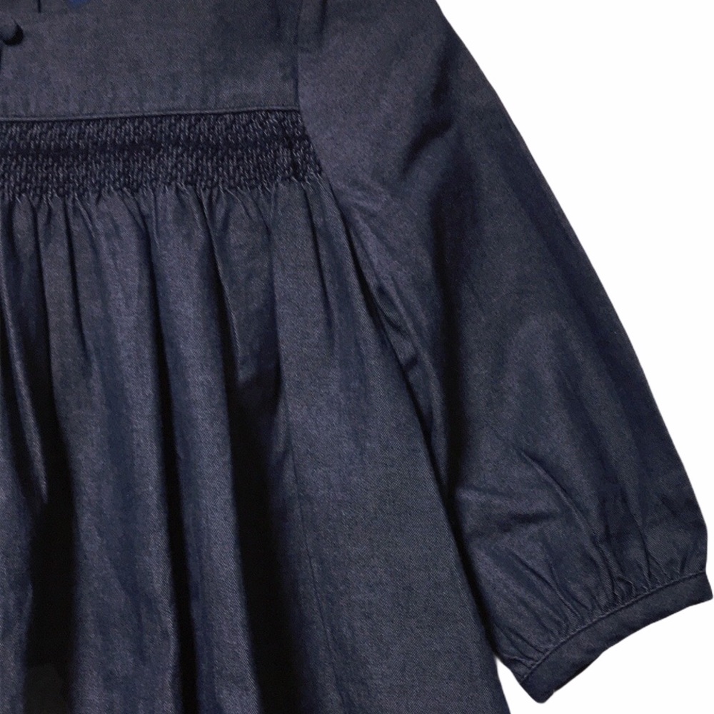 SOLD 🎄NWT POLO RALPH LAUREN Navy Blue Embroidered Dress - Picture 6 of 9